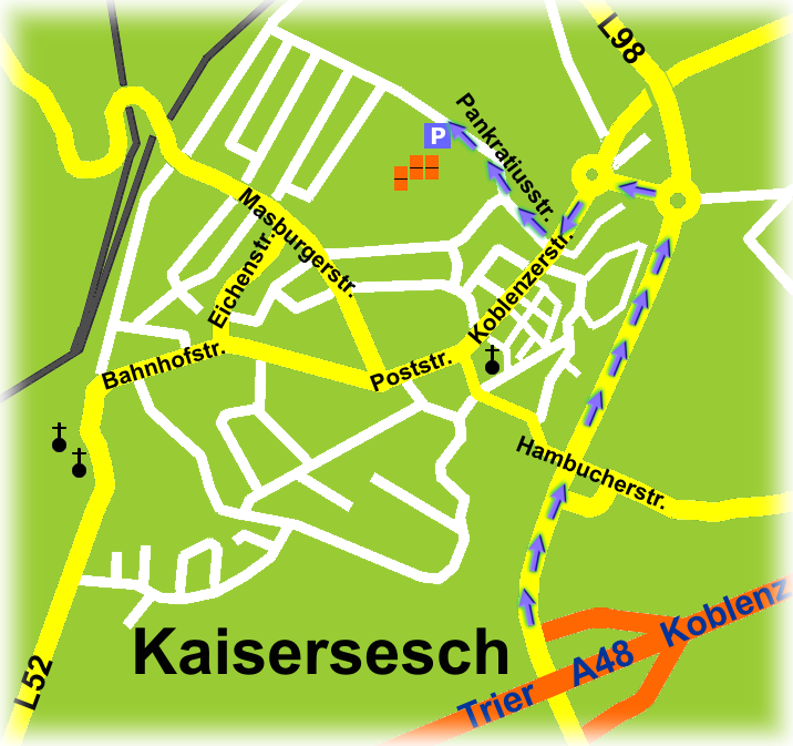 Anfahrt Tennisverein Kaisersesch